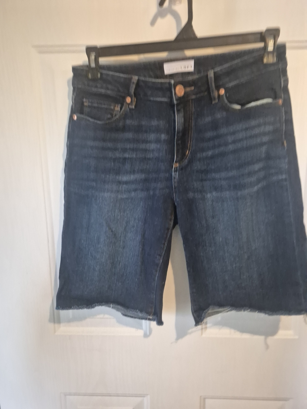 LOFT Dark Blue Denim Bermuda Shorts